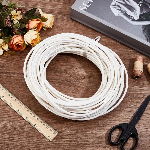 Miniatura 4 de BENECREAT 32.81 yardas de PVC Welt Cord Piping, 0.197 in blanco poliéster tubería cordón para ganchillo, tejer, tejer o recortar en prendas, cojines