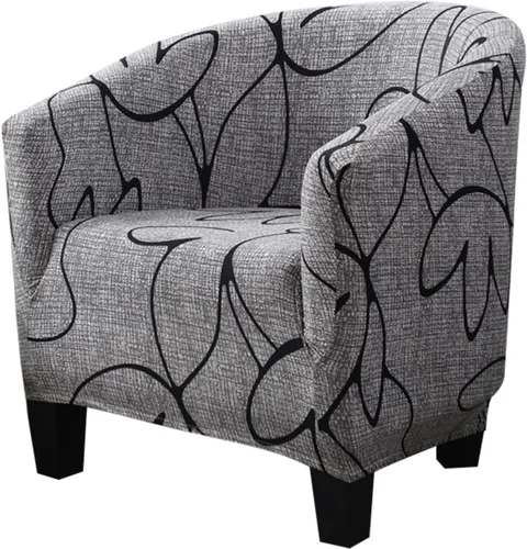 Miniatura 16 de HOTNIU Funda para silla de club, fundas para sillas de bañera para sillones, funda de sillón de alta elasticidad, protector de muebles para sala