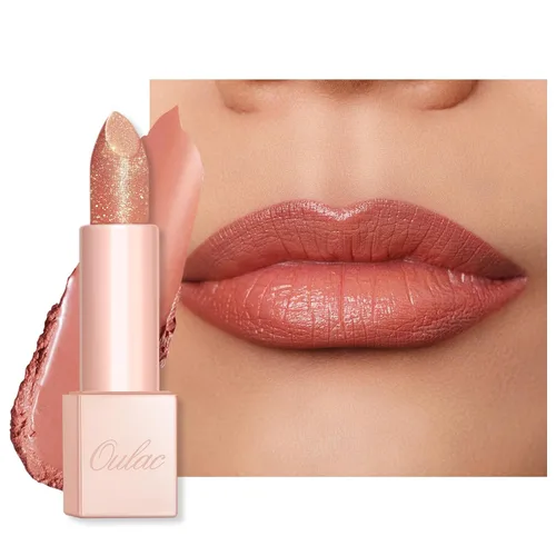 Miniatura 22 de Oulac Lápiz labial hidratante de coral para mujeres Bálsamo labial tintado infundido con ácido hialurónico sódico, maquillaje de labios ligero, PG04