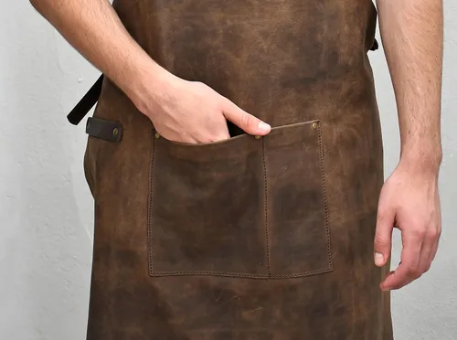 Miniatura 3 de GauchoLife Delantal de cuero Barista Barbero Barbacoa Barbacoa