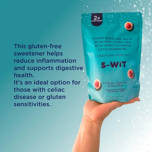 Miniatura 4 de S-WIT Mezcla edulcorante de alulosa con fruta de monje y stevia, 2 veces sustituto de azúcar, cero calorías, apto para dieta keto y diabética