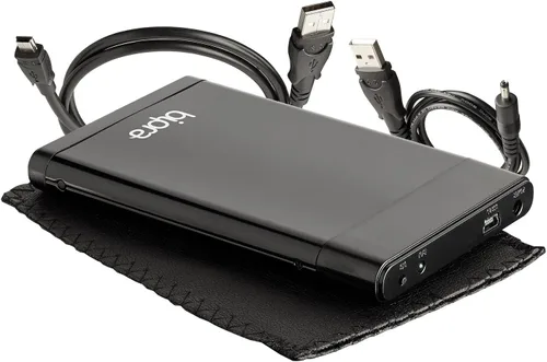 Miniatura 4 de Disco duro portátil externo incluye software de respaldo de un toque, negro, FAT32 (80 GB)