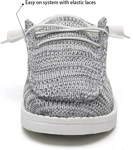 Miniatura 3 de Betrue Zapatos náuticos ligeros para mujer, mocasines casuales para mujer, zapatos de cubierta para mujer, zapatos de lona transpirables para mujer