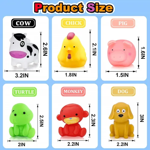 Miniatura 7 de Juguetes de bañera para niños pequeños de 1 a 3 años, sin moho, sin agujeros, juguetes de baño para bebés de 6-12-18-24 meses, juguetes de piscina