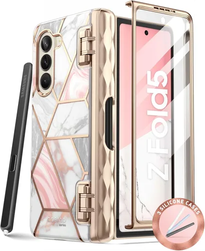 Miniatura 11 de i-Blason Cosmo - Funda para Samsung Galaxy Z Fold 5 con soporte para bolígrafo, protector de pantalla integrado, protección de bisagra, 3 fundas