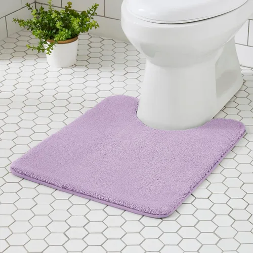 Miniatura 31 de MINIDEAR - Alfombras de baño 24x17 beige - Tapete de baño de espuma elástica gruesa, ultra suave y pachona, antideslizante, de secado rápido
