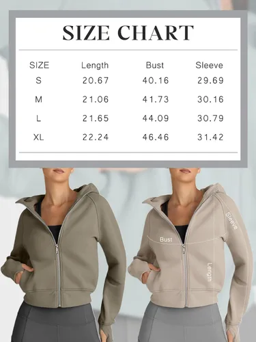 Miniatura 6 de Trendy Queen Sudaderas con capucha y cremallera para mujer, chaquetas de vellón, trajes de otoño, casuales, con capucha, Y2K, ropa de invierno 2024