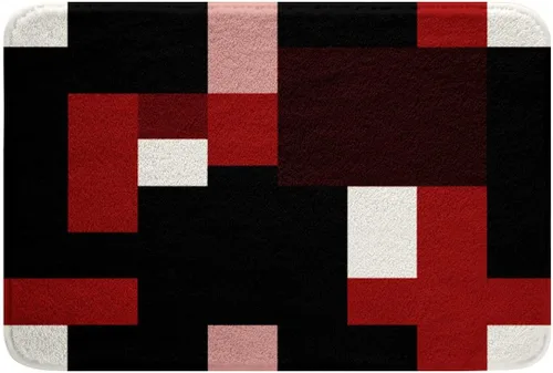 Miniatura 27 de Feelyou Beige Brown Bathroom Rugs Abstract Geometric Bath Mats Modern Art Bathroom Accessories Floor Doormats 16"x24" Soft Microfiber