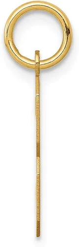 Miniatura 2 de Colgante de oro amarillo macizo de 14 quilates, número 3, 0.787in x 0.315in