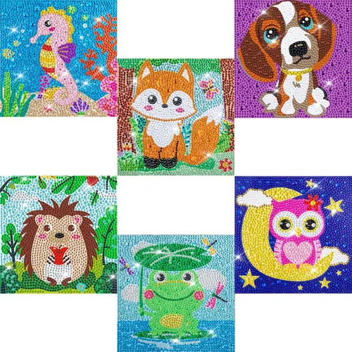 Miniatura 20 de Labeol Kits de arte de diamantes para niños, manualidades para niñas de 6 a 8 a 10 a 12 años, fáciles de hacer tú mismo, creativas calcomanías