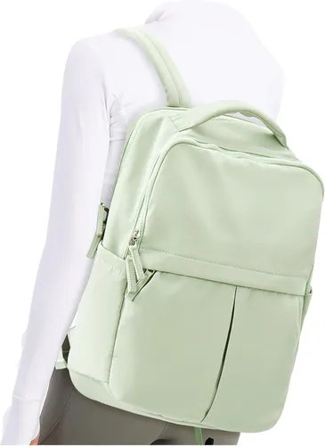 Miniatura 19 de Mochila pequeña para laptop para mujer, bolsa de computadora de 14 pulgadas con bolsillo trasero antirrobo oculto, mochila de viaje ligera