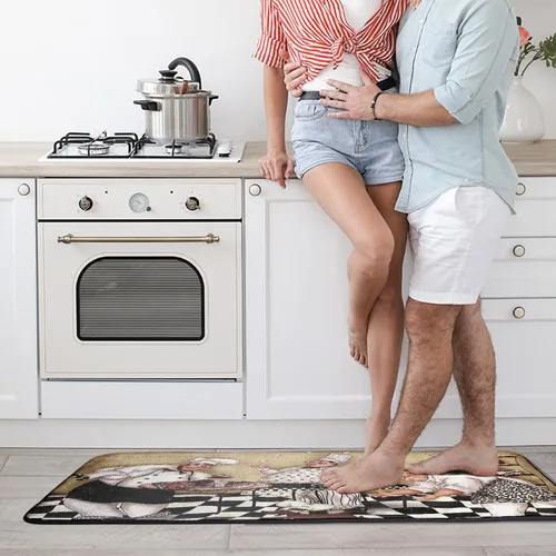 Miniatura 7 de Tapetes y alfombras antideslizantes para cocina, antideslizantes, antifatiga, lavables, para el piso de la cocina en la parte delantera
