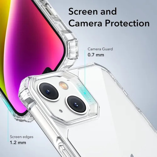 Miniatura 4 de ESR Funda para iPhone 14/iPhone 13, protección de grado militar con esquinas que absorben los golpes, parte trasera acrílica resistente a