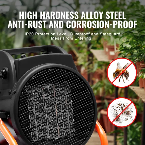 Miniatura 3 de VEVOR Calentador de invernadero, 1500 W PTC, calentamiento rápido con protección contra sobrecalentamiento, ventilador de tienda de cultivo pequeño