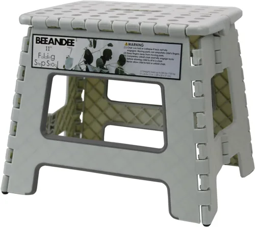 Miniatura 7 de Taburete plegable lo suficientemente resistente y seguro, soporta hasta 300 libras, reposapiés de 11 pulgadas para adultos o niños, escalera Puple