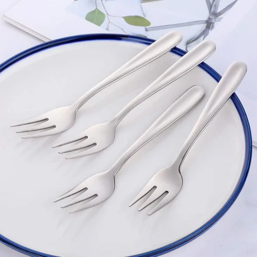 Miniatura 23 de Baikai - Juego de 12 tenedores para aperitivos, de acero inoxidable 18/10, con acabado de acero inoxidable, para cóctel, mini ensalada y fruta, 5.5