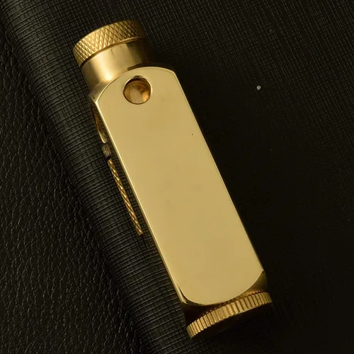Miniatura 3 de Encendedor de queroseno de metal, rueda deslizante anticuada, con personalidad creativa, encendedor de latón para colección/decorativo/regalo/regalo