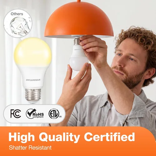 Miniatura 5 de LEDVANCE Sylvania - Bombilla LED A19, equivalente a 60 W, eficiente 8.5 W, 10 años, 2700 K, 800 lúmenes, esmerilada, blanco suave (74765)