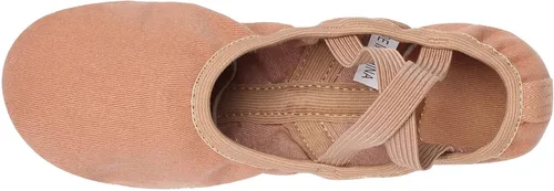 Miniatura 5 de Linodes Zapatos de baile para niñas, de lona elástica con suela dividida para mujer
