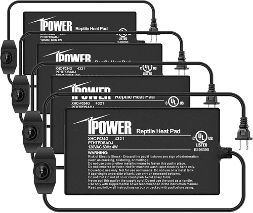 Miniatura 11 de iPower Almohadilla de calor para reptiles de 6 x 8 pulgadas, 8 W, calentador de terrario para animales pequeños