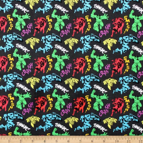 Eugene Textiles Marvel Avengers Unite Avengers Unite - Tela de edredón negra de The Yard, color negro