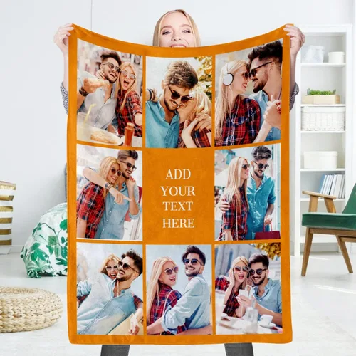 Miniatura 14 de EAQ Manta personalizada con collage de imágenes, es una manta personalizada para niños, adultos, familia, recuerdo, regalo