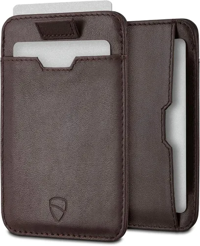 Vaultskin CHELSEA - Cartera de piel delgada con bloqueo RFID para hombre, tarjetero minimalista con bolsillo frontal