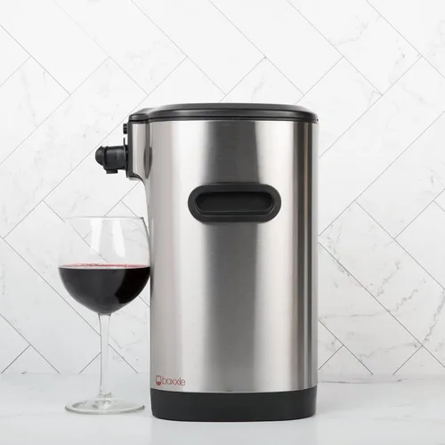 Miniatura 2 de Boxxle Box - Dispensador de vino de acero inoxidable de 3 litros, elegante, eficiente, sostenible, mantiene el vino fresco durante 6 semanas