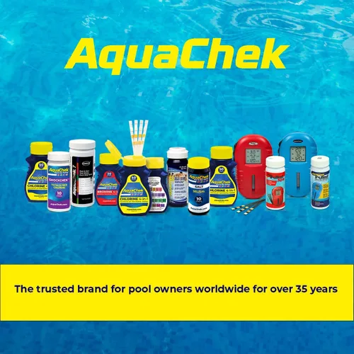 Miniatura 6 de AquaChek Tiras de prueba amarillas de 4 vías para piscina y spa, 50 unidades, precisión verificada por laboratorio para pH, cloro, alcalinidad