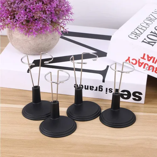 Miniatura 8 de 6 soportes de muñeca para muñeca, soporte de oso de peluche para muñeca de 5.9 in, color negro