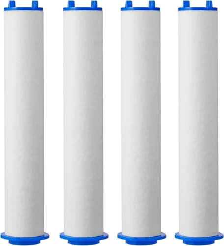 Filtros de ducha para cabezales de ducha filtrados (paquete de 4), filtro de repuesto para cabezal de ducha de filtración desmontable de mano