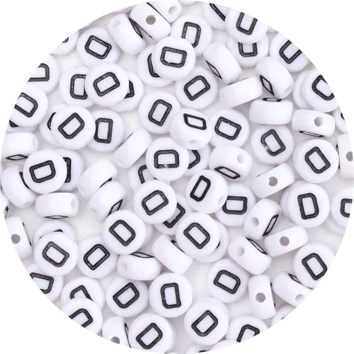 Miniatura 8 de 100 cuentas de letras – Cuentas redondas blancas del alfabeto acrílico de 0.16 x 0.27 pulgadas para hacer joyas, pulseras, collares y llaveros