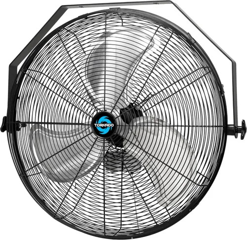 Miniatura 9 de Tornado Ventilador de Montaje en Pared de Alta Velocidad de 18 Pulgadas – Ventilador de Metal de Grado Industrial con Ajustes de 3 Velocidades