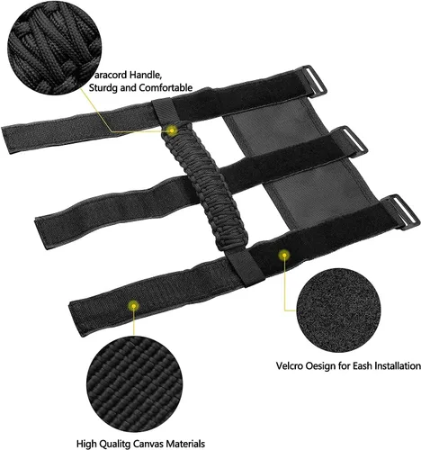 Miniatura 4 de 4 asas de agarre para barra antivuelco, compatibles con Jeep Wrangler JLU JK JKU TJ YJ LJ JT JL y Gladiator JT 1987-2021 UTV y ATV, se adapta a