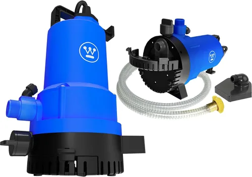 Westinghouse Bomba sumergible de utilidad de 1/4 HP - Bomba de transferencia de agua y sumidero 2 en 1 para drenaje de piscina, sótano inundado y