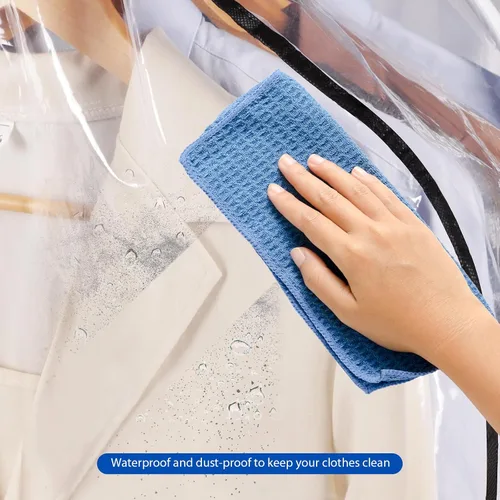 Miniatura 6 de Zilink Bolsas de ropa transparentes colgantes de 43 pulgadas para almacenamiento de ropa, extra grande, bolsa de almacenamiento de ropa de invierno