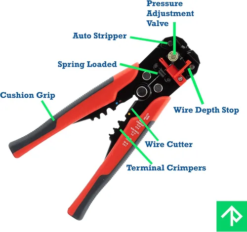 Miniatura 3 de Rebuild Skills Pelacables eléctricos automáticos para cable de cobre trenzado o sólido de 10-24Awg