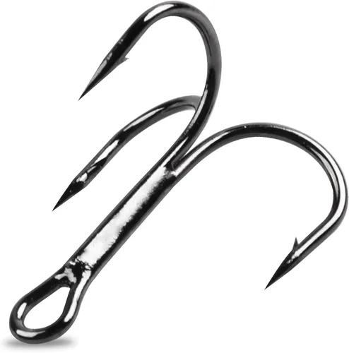 Anzuelos agudos de pesca – 120 ganchos de pesca agudos rojos afilados curvos redondos fuertes de acero de alto carbono para bagre, lubina, trucha,