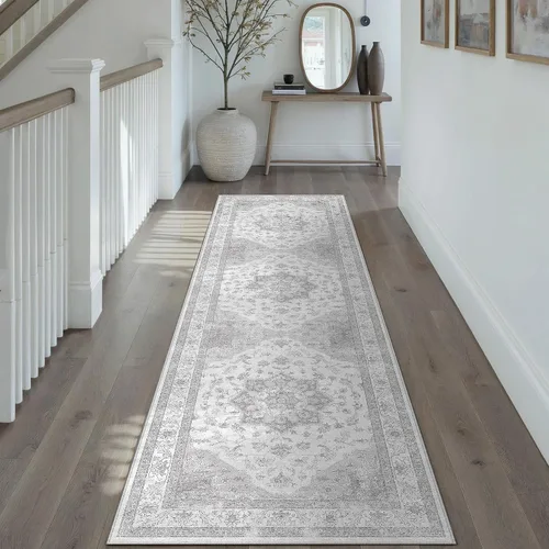 Miniatura 38 de PureCozy - Alfombra de área beige de 8 x 10, lavable, vintage, alfombra para sala de estar, dormitorio, gran alfombra suave retro de pelo bajo