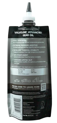 Miniatura 3 de Valvoline Flexfill SAE 75W-90 Aceite para engranajes sintético completo 1 cuarto de galón, caja de 4