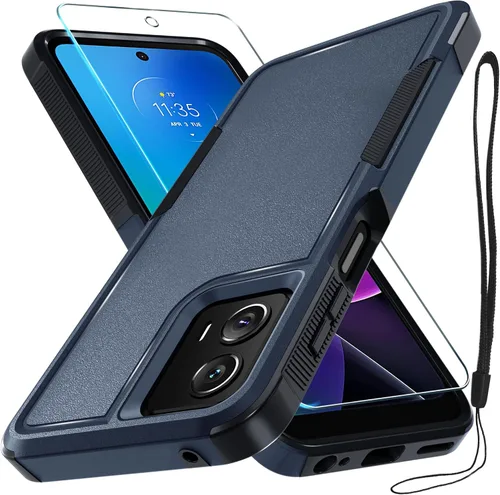 Miniatura 61 de Funda compatible con Moto G 5G 2024, cuerpo completo, resistente, resistente, a prueba de golpes, con correa de cordón, protector de pantalla