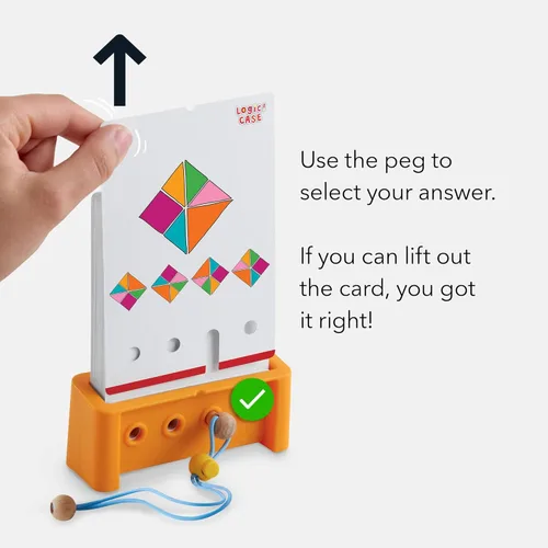 Miniatura 3 de HABA Juego de iniciación de Logic! CASE - Rompecabezas y juegos de coches, un juego de mano para desarrollar el pensamiento crítico para niños a