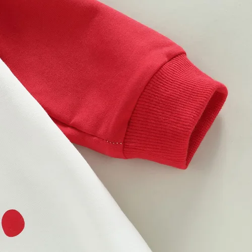 Miniatura 42 de SOLILOQUY Traje de manga larga con cuello redondo para el primer día de San Valentín para bebé niño y niña, mameluco de corazón de amor