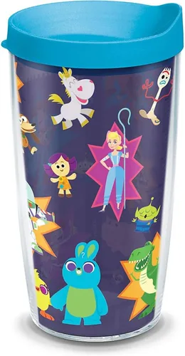 Miniatura 14 de Tervis Disney Pixar - Vaso aislado de doble pared con collage de Toy Story 4 hecho en Estados Unidos, mantiene las bebidas frías y calientes, 10