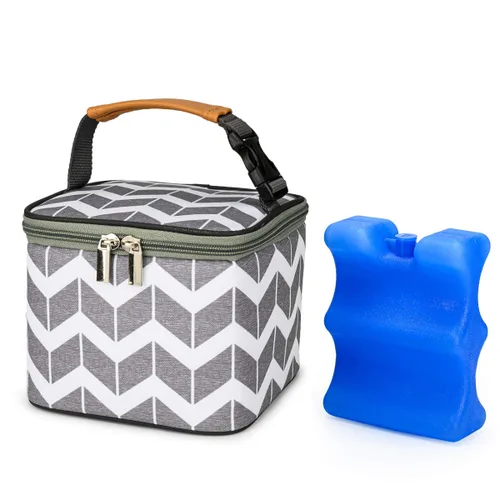 Miniatura 10 de Bolsa enfriadora de leche materna con paquete de hielo, se ajusta a 4 biberones de hasta 5 onzas, bolsa enfriadora de biberones ideal para madres