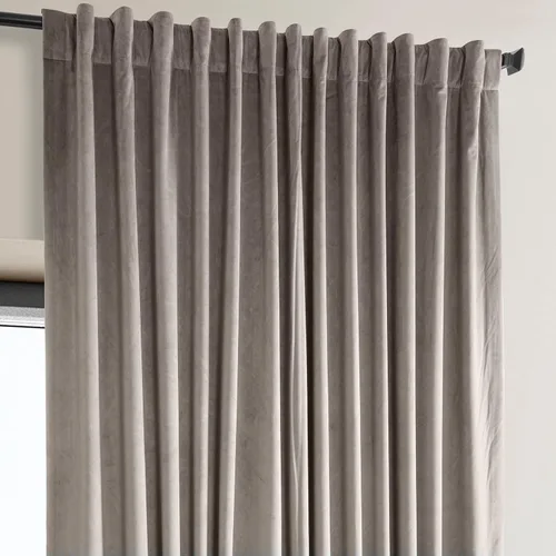 Miniatura 5 de HPD Half Price Drapes Signature Plush - Cortinas opacas de terciopelo extra anchas para dormitorio (1 panel), 100W X 96L cortinas opacas negras