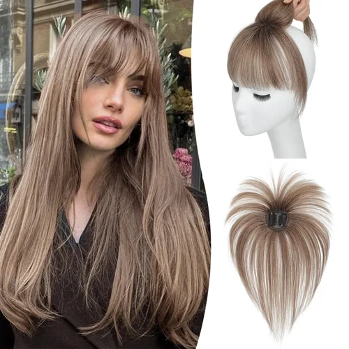 Miniatura 10 de Flequillo con Clip, Flequillo de Cabello con Clip, Flequillo Falso, Flequillo con Clip, Flequillo con Clip de Cabello Humano Real, Postizos Ombre