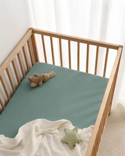 Miniatura 99 de Blissful Diary Sábanas de muselina para cuna para niñas, sábana de bebé de algodón suave bohemio para colchón de cuna estándar de 52 x 28 pulgadas