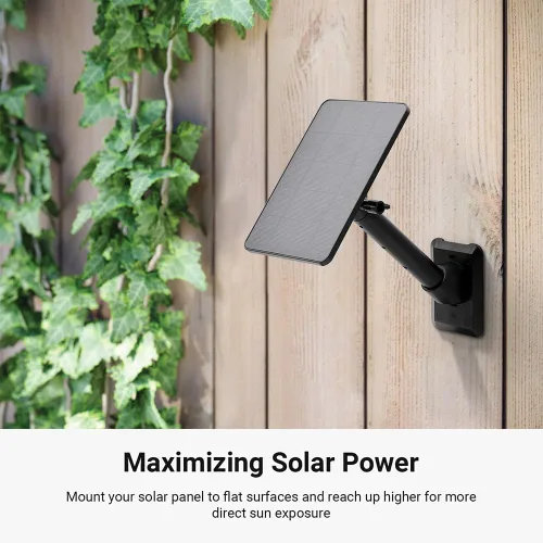 Miniatura 3 de Holicfun Soporte de pared universal para panel solar para Ring, Eufy, Arlo, Wyze, Reolink y más, brazo de montaje extendido, ajustable en múltiples