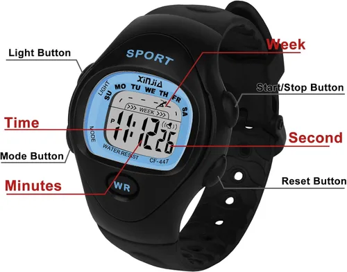 Miniatura 4 de Viecaeio Reloj deportivo digital para niños, resistente al agua y a prueba de golpes, multifuncional, con hermosa caja de regalo para niños y niñas